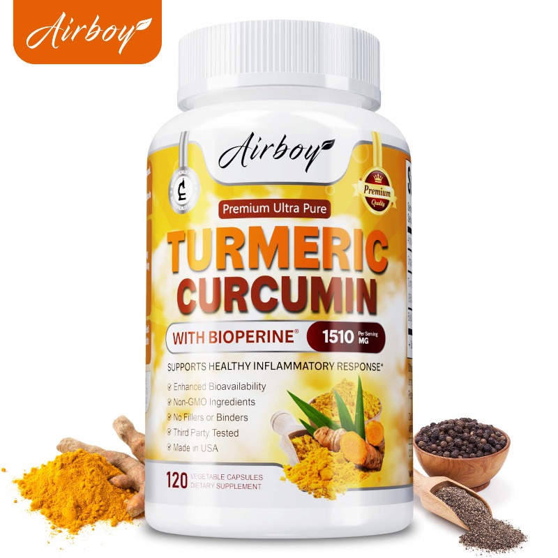 Turmeric Curcumin Capsule - Kapsul Kunyit Kurkumin - Meningkatkan Pencernaan
